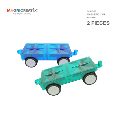 Klocki magnetyczne podwozie SAMOCHODOWE 2 szt. MAGNICREATIX