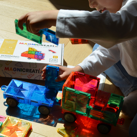 Klocki magnetyczne SAMOCHÓD POJAZD 28 el. MAGNICREATIX