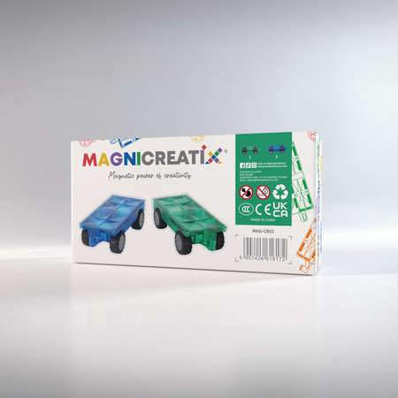 Klocki magnetyczne podwozie SAMOCHODOWE 2 szt. MAGNICREATIX
