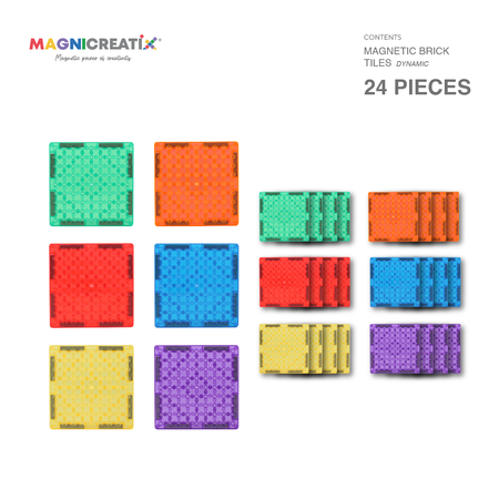 Klocki magnetyczne KOMPATYBILNE z LEGO® 24 el. MAGNICREATIX