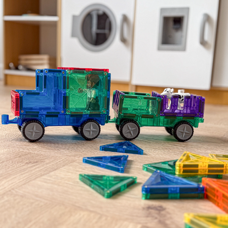 Klocki magnetyczne podwozie SAMOCHODOWE 2 szt. MAGNICREATIX