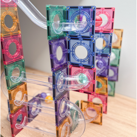 Klocki Magnetyczne Kulodrom MAGNICREATIX LIGHT BALL TRACK – 100 el.