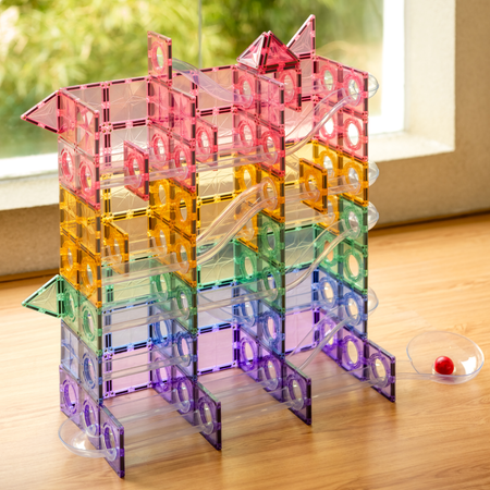 Klocki Magnetyczne Kulodrom MAGNICREATIX LIGHT BALL TRACK – 100 el.
