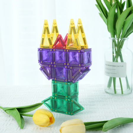 MINI Klocki Magnetyczne MAGNICREATIX® Mini Tiles – 28 el. + 2 GRATIS!