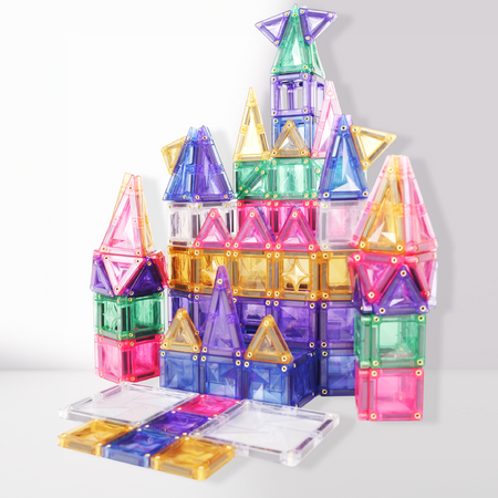 MINI Klocki Magnetyczne MAGNICREATIX® Mini Tiles PASTEL – 30 el. 