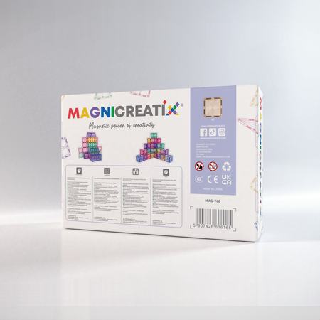 Klocki Magnetyczne PASTEL 68 el. MAGNICREATIX