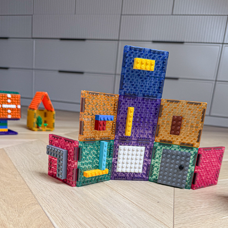 Klocki magnetyczne KOMPATYBILNE z LEGO® PASTEL 16 el. MAGNICREATIX