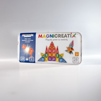 MINI Klocki Magnetyczne MAGNICREATIX® Mini Tiles – 28 el. + 2 GRATIS!