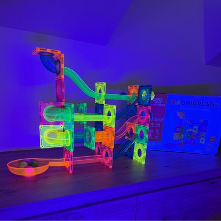 Klocki Magnetyczne KULODROM FLUORESCENCYJNY 81 el. MAGNICREATIX
