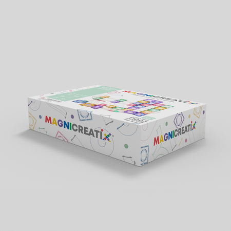Klocki Magnetyczne Kulodrom MAGNICREATIX LIGHT BALL TRACK – 100 el.