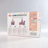 Klocki magnetyczne z ALFABETEM I LICZBAMI STEAM PASTEL 180 el.  MAGNICREATIX