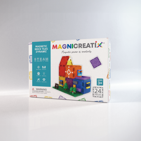 Klocki magnetyczne KOMPATYBILNE z LEGO® 24 el. MAGNICREATIX