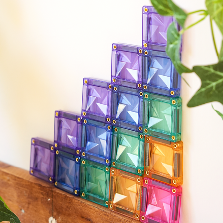 MINI Klocki Magnetyczne MAGNICREATIX® Mini Tiles PASTEL – 30 el. 
