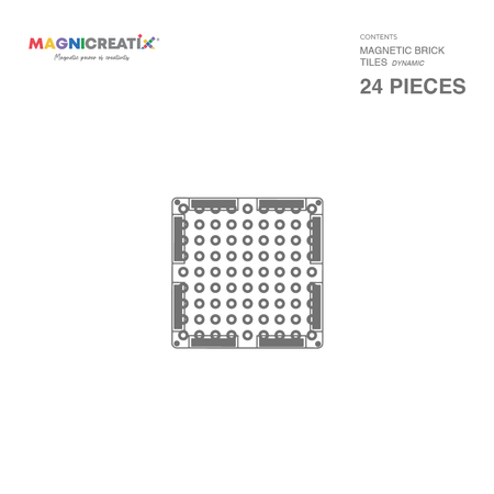 Klocki magnetyczne KOMPATYBILNE z LEGO® 24 el. MAGNICREATIX