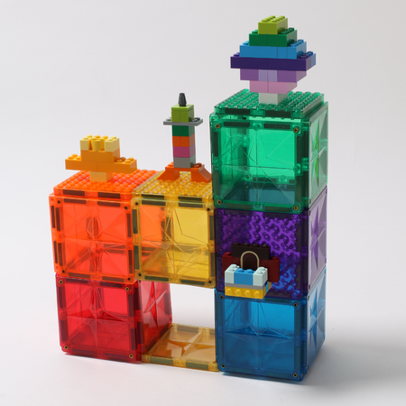 Klocki magnetyczne KOMPATYBILNE z LEGO® PASTEL 16 el. MAGNICREATIX