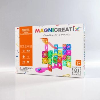 Klocki Magnetyczne KULODROM FLUORESCENCYJNY 81 el. MAGNICREATIX